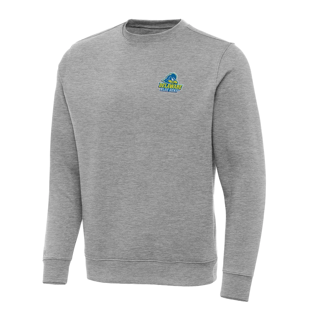 Men's Antigua Heather Gray Delaware Fightin' Blue Hens Big & Tall Victory Pullover Sweatshirt