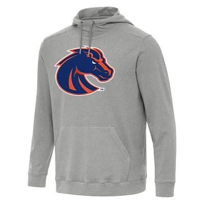 Men's Antigua Heather Boise State Broncos Cloud Pullover Hoodie