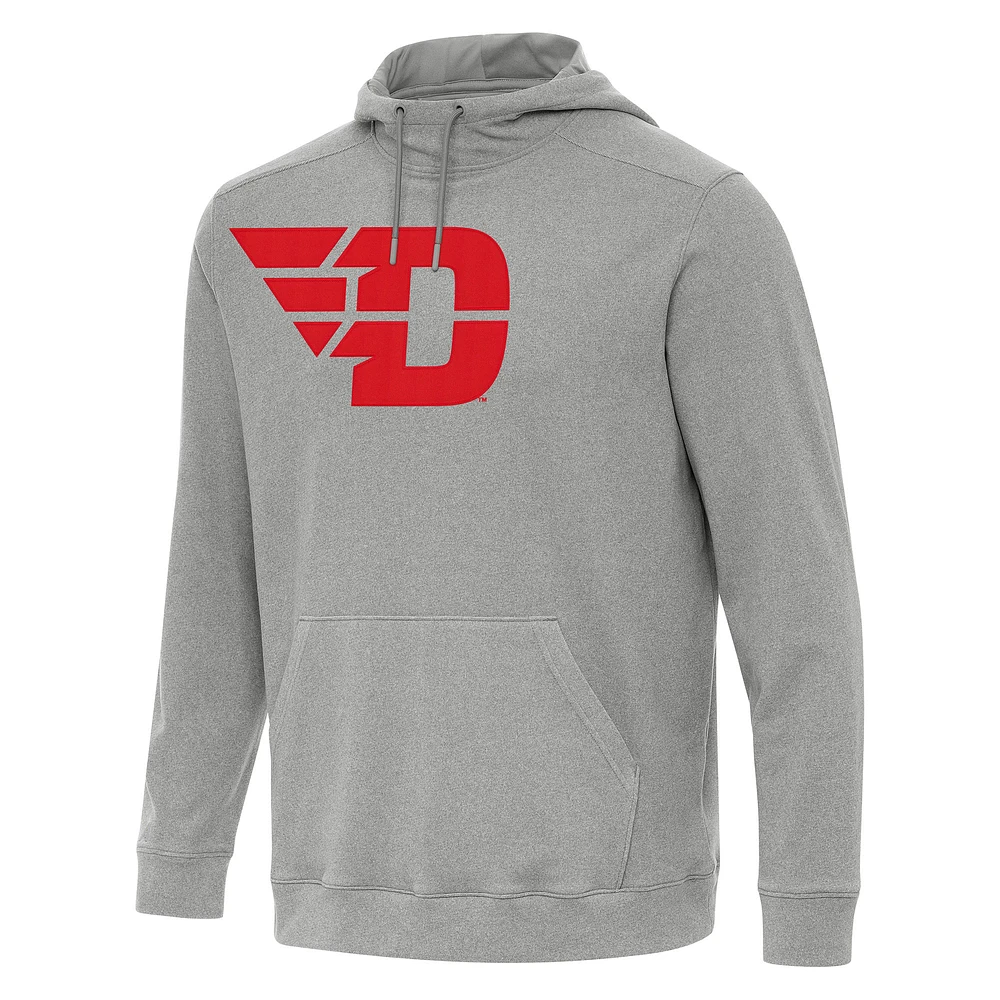 Men's Antigua Heather Dayton Flyers Cloud Pullover Hoodie
