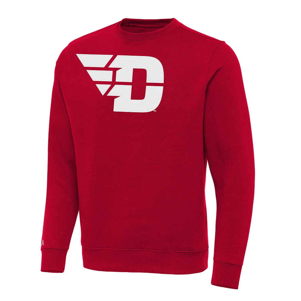 Men's Antigua Red Dayton Flyers Big & Tall Victory Pullover Sweatshirt