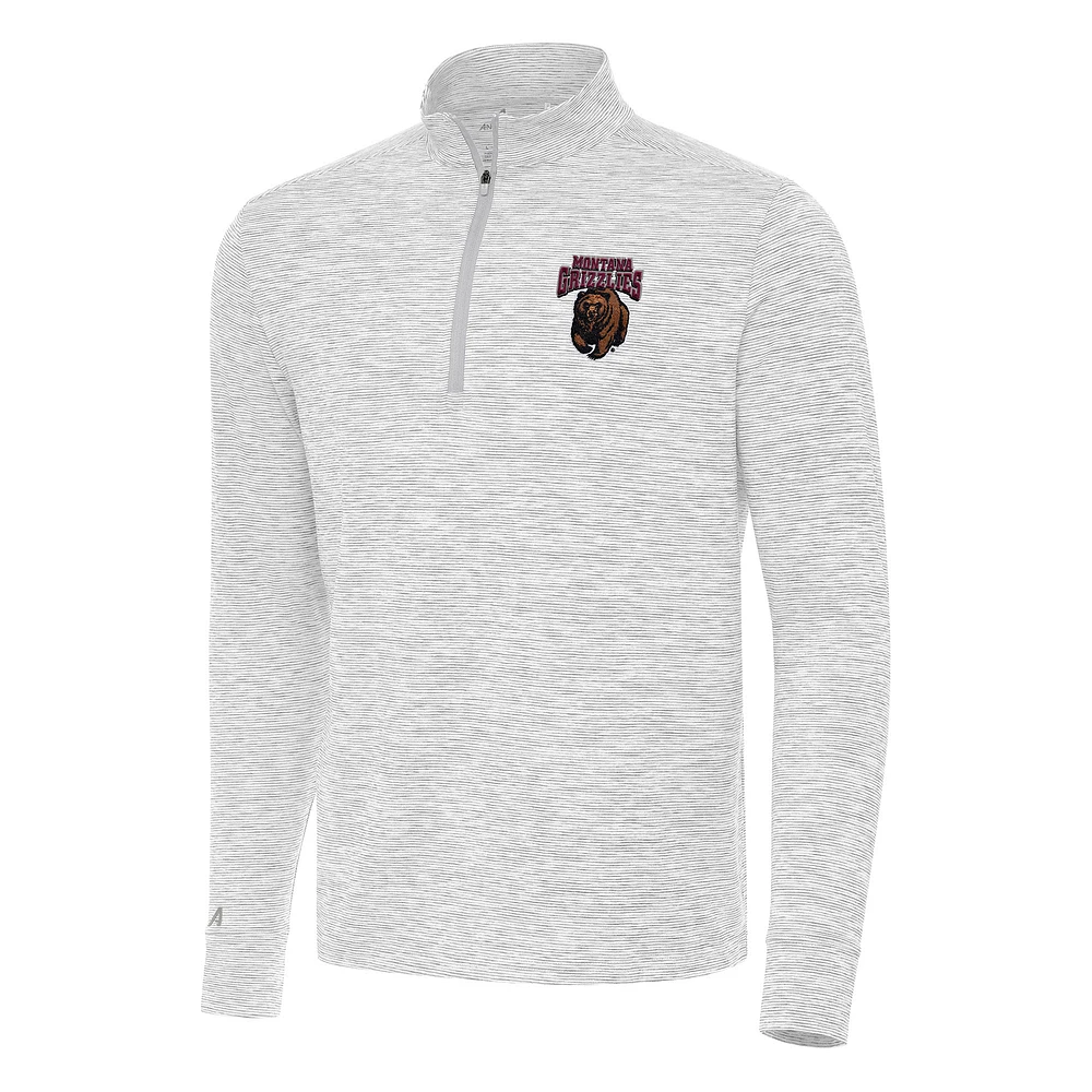Men's Antigua Gray Montana Grizzlies Cause Quarter-Zip Top