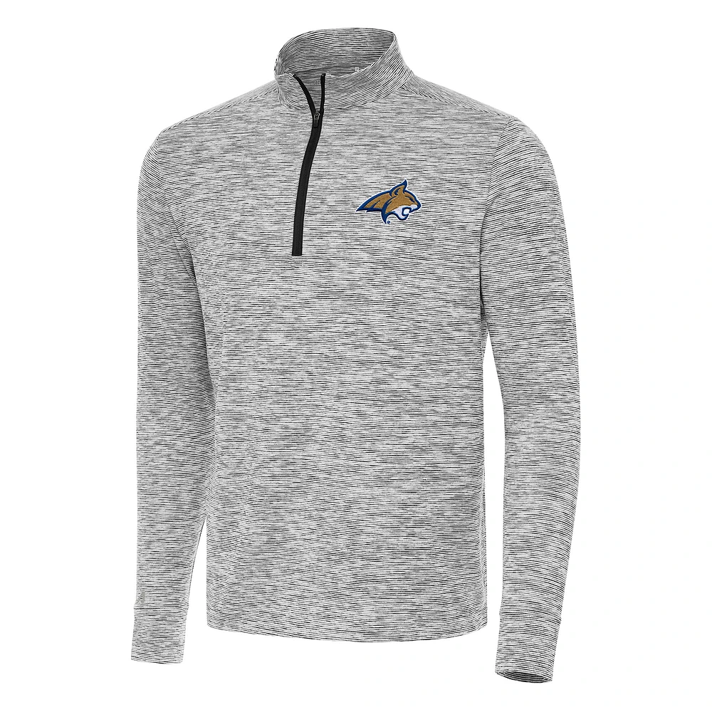 Men's Antigua Black Montana State Bobcats Cause Quarter-Zip Top