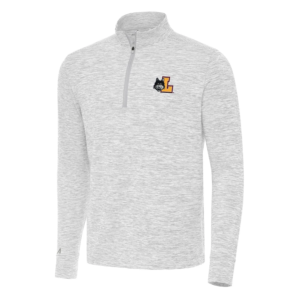 Men's Antigua Gray Loyola Chicago Ramblers Cause Quarter-Zip Top