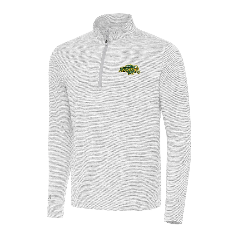 Men's Antigua Gray NDSU Bison Cause Quarter-Zip Top