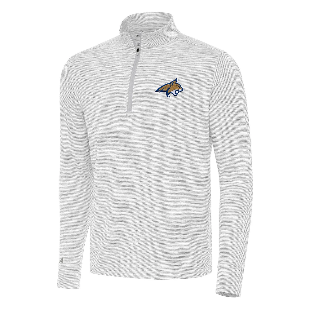 Men's Antigua Gray Montana State Bobcats Cause Quarter-Zip Top
