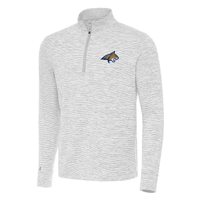 Men's Antigua Gray Montana State Bobcats Cause Quarter-Zip Top