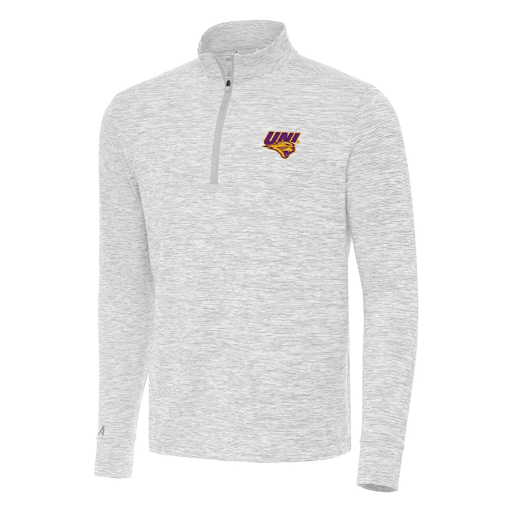 Men's Antigua Gray Northern Iowa Panthers Cause Quarter-Zip Top