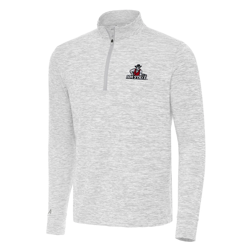 Men's Antigua Gray New Mexico State Aggies Cause Quarter-Zip Top