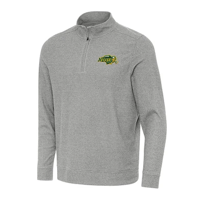 Men's Antigua Heather NDSU Bison Subtle Quarter-Zip Sweatshirt