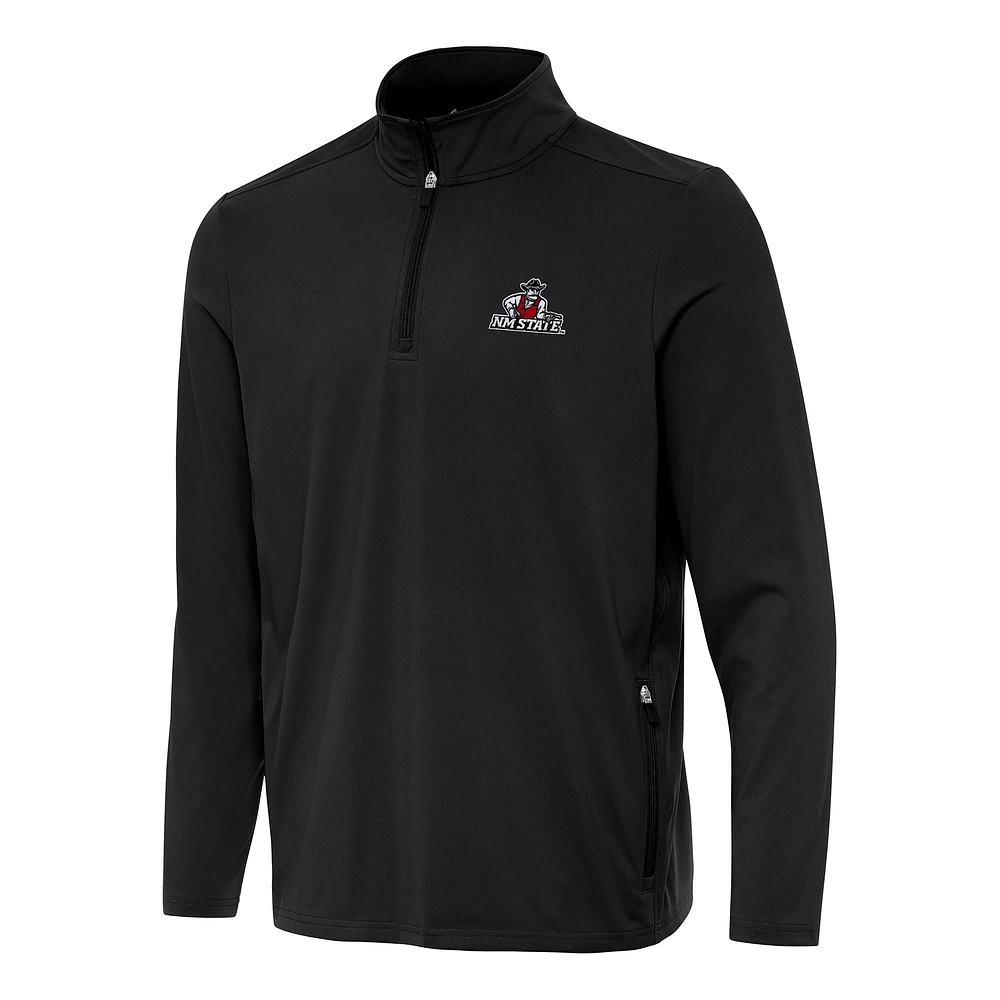 Men's Antigua New Mexico State Aggies Perilous Quarter-Zip Sweatshirt