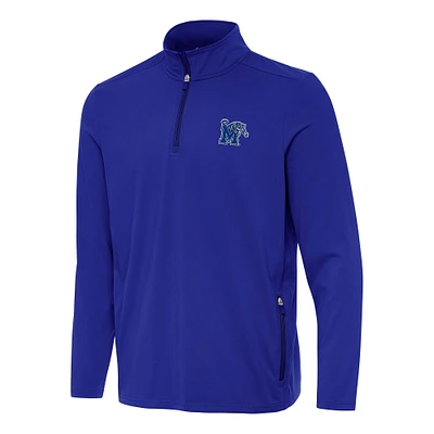 Men's Antigua Royal Memphis Tigers Perilous Quarter-Zip Sweatshirt