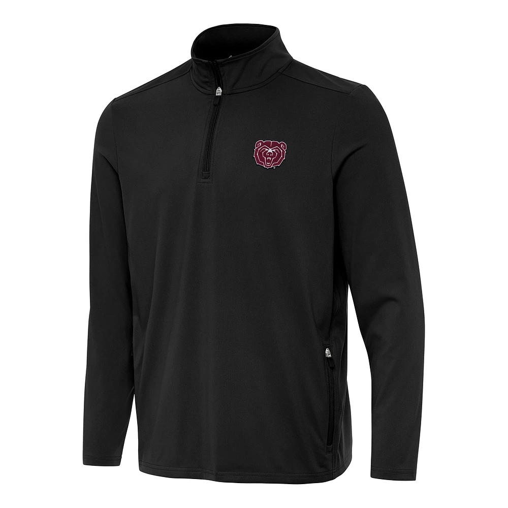 Men's Antigua Black Missouri State University Bears Perilous Quarter-Zip Sweatshirt