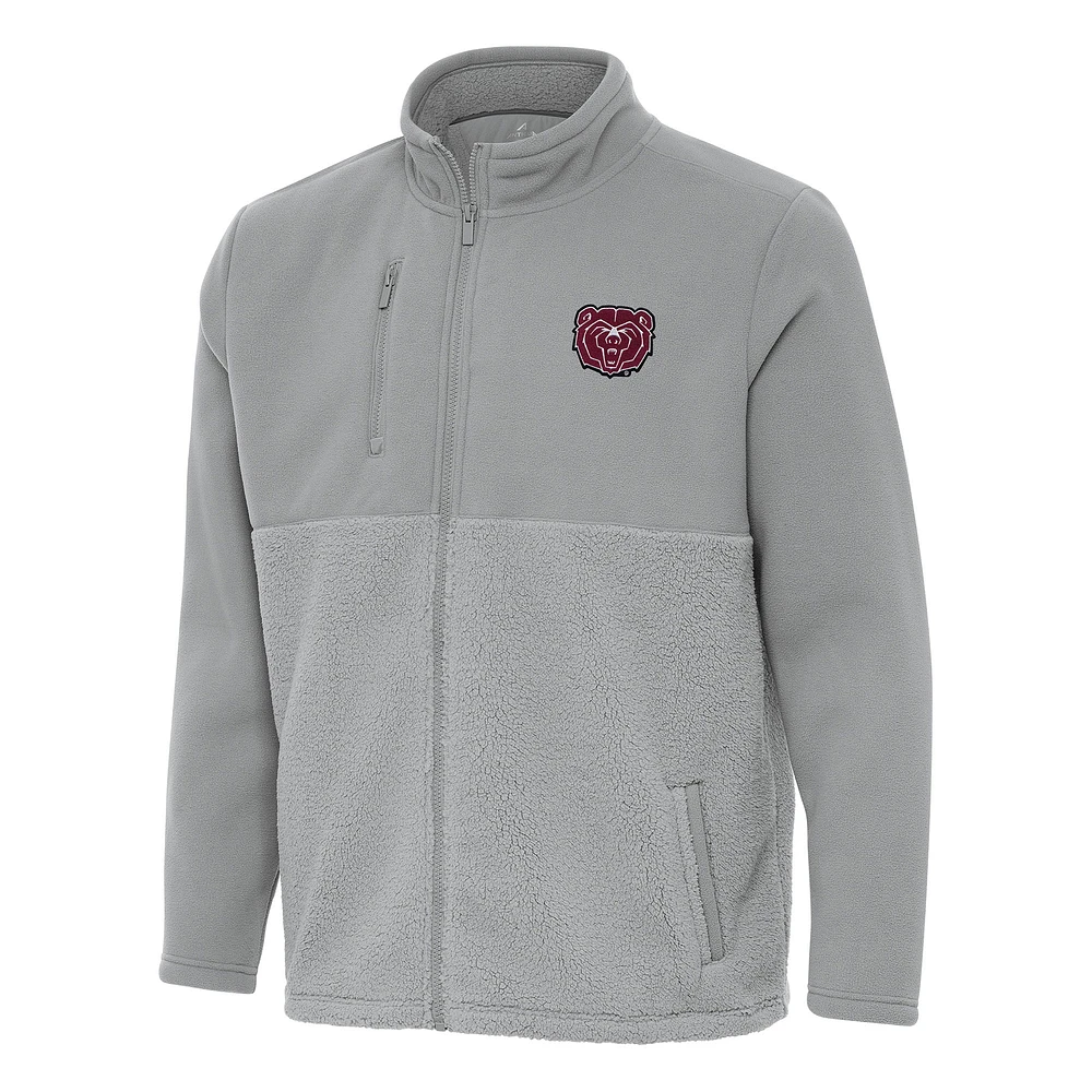 Men's Antigua Gray Missouri State University Bears Daily Fused Full-Zip Jacket