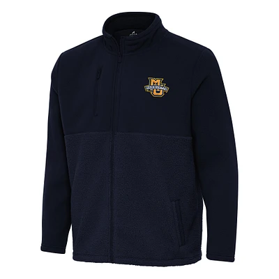 Men's Antigua Navy Marquette Golden Eagles Daily Fused Full-Zip Jacket