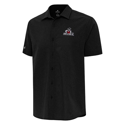 Men's Antigua New Mexico State Aggies Activate Woven Short Sleeve Button-Up Shirt