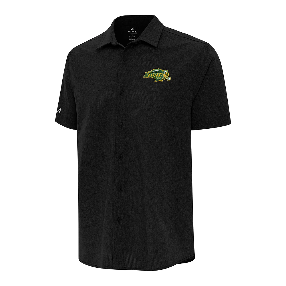 Men's Antigua NDSU Bison Activate Woven Short Sleeve Button-Up Shirt