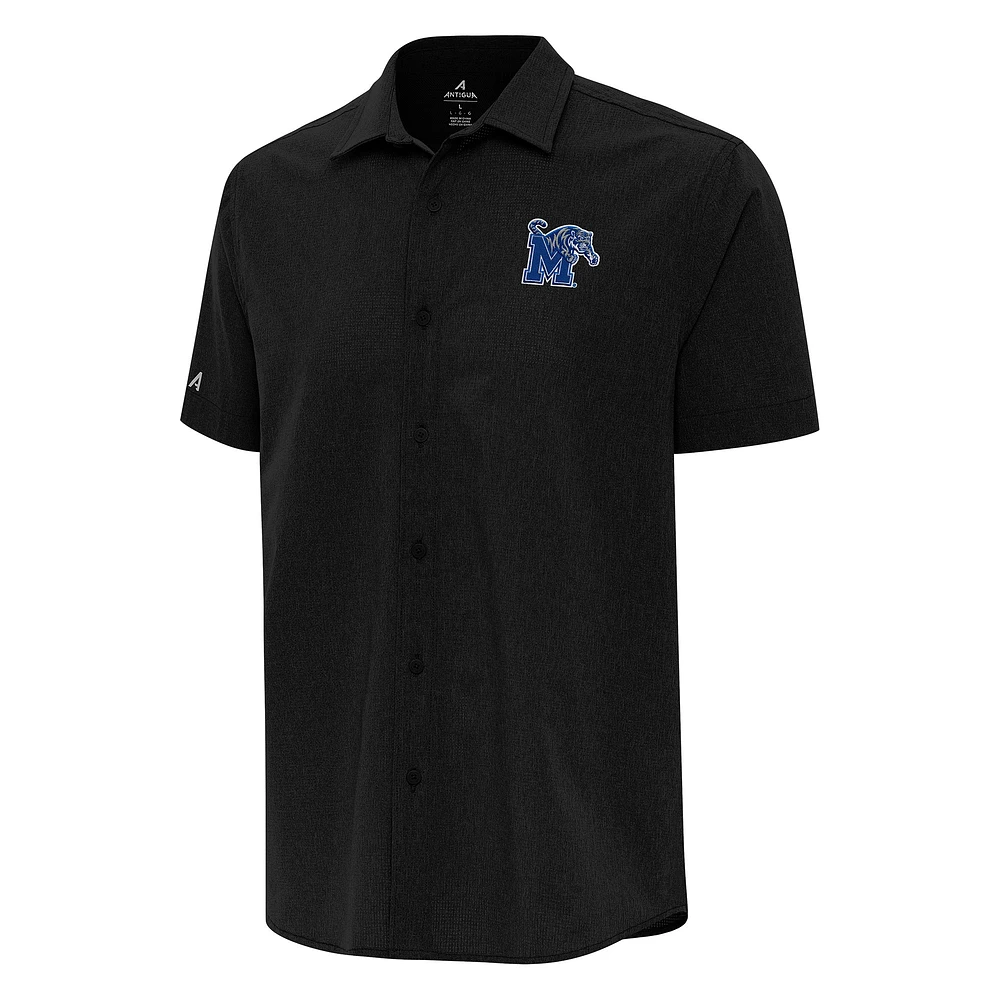 Men's Antigua Memphis Tigers Activate Woven Short Sleeve Button-Up Shirt