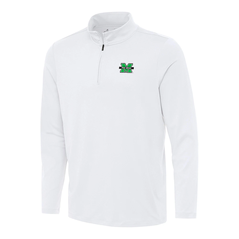 Men's Antigua Marshall Thundering Herd Reprocess Quarter-Zip Top