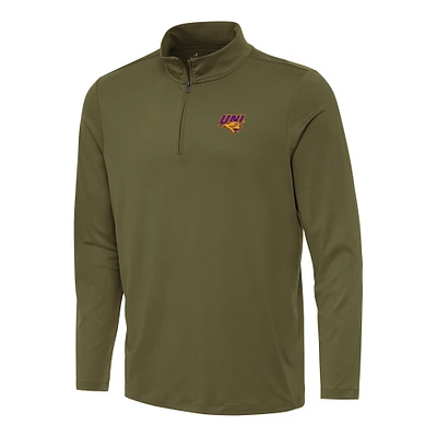 Men's Antigua Olive Northern Iowa Panthers Reprocess Quarter-Zip Top