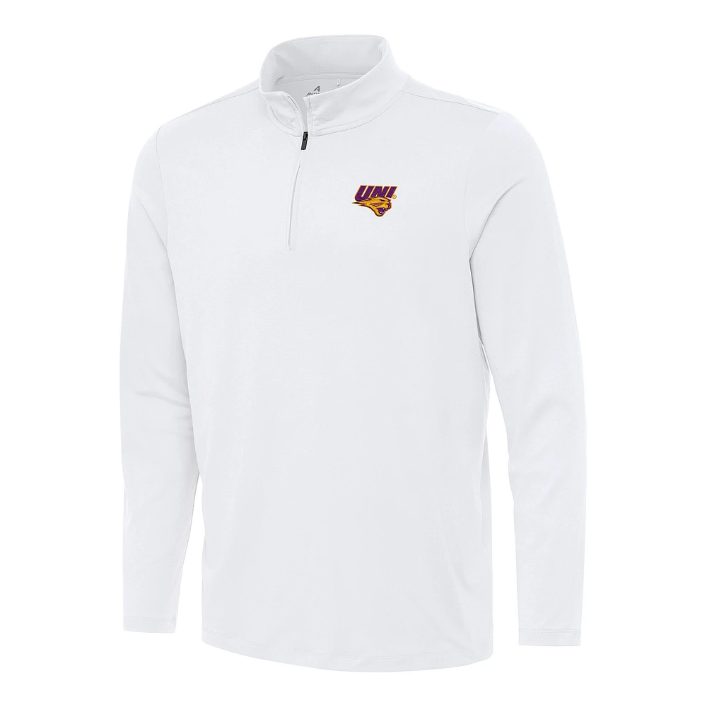 Men's Antigua White Northern Iowa Panthers Reprocess Quarter-Zip Top
