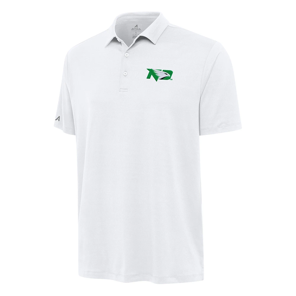 Men's Antigua White North Dakota Reprocess Polo
