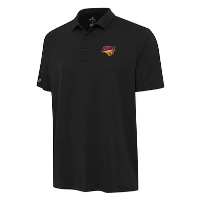 Men's Antigua Black Northern Iowa Panthers Reprocess Polo