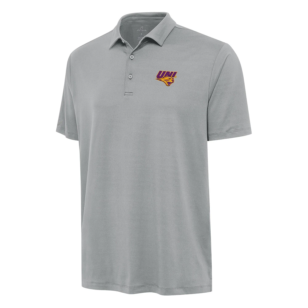 Men's Antigua Gray Northern Iowa Panthers Reprocess Polo