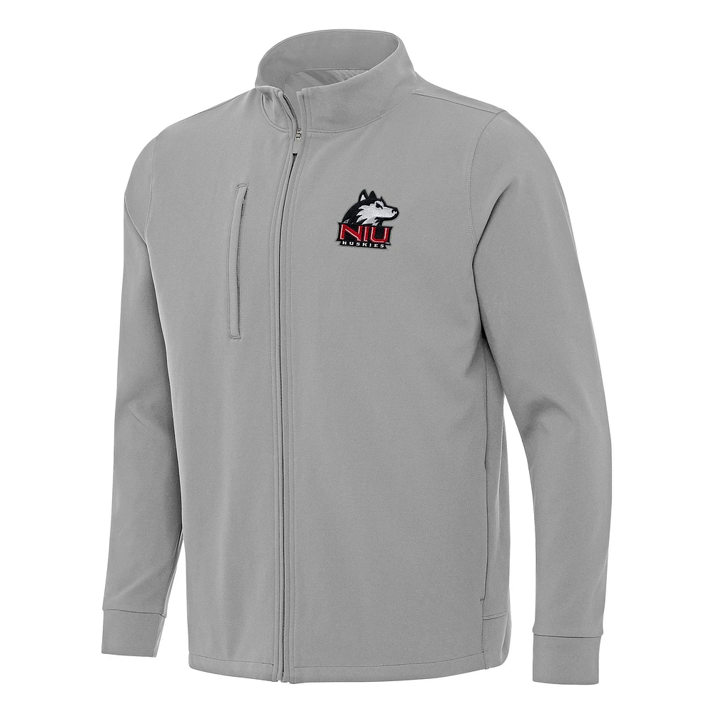 Men's Antigua Gray Northern Illinois Huskies Regard Full-Zip Jacket