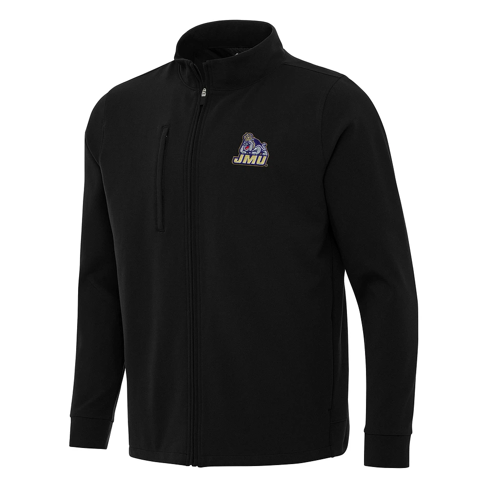 Men's Antigua James Madison Dukes Regard Full-Zip Jacket