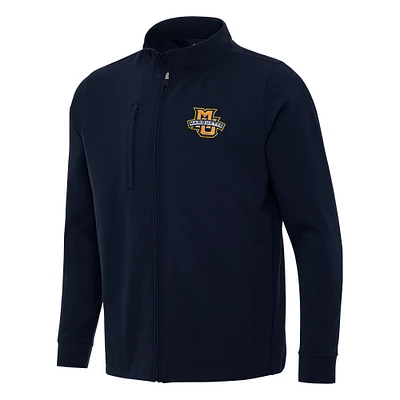 Men's Antigua Navy Marquette Golden Eagles Regard Full-Zip Jacket