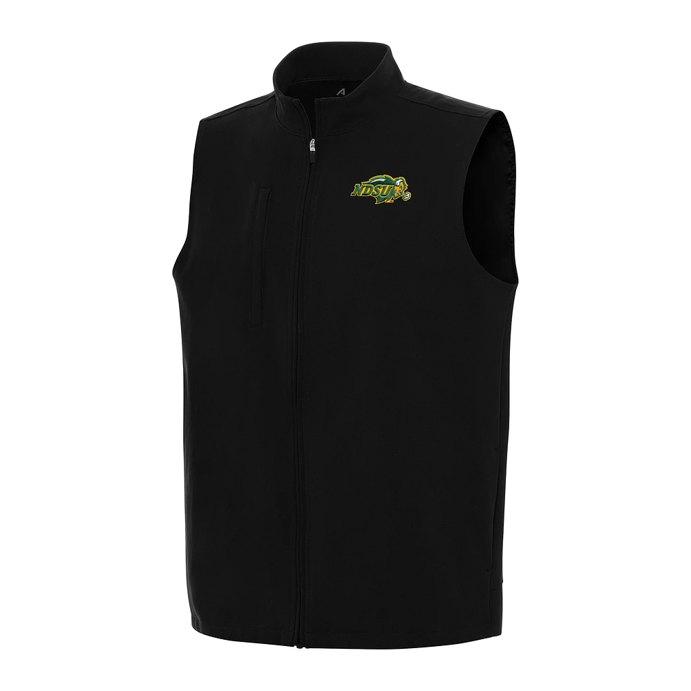 Men's Antigua Black NDSU Bison Regard Full-Zip Vest
