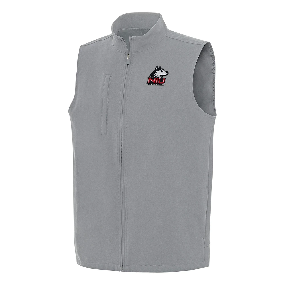 Men's Antigua Gray Northern Illinois Huskies Regard Full-Zip Vest