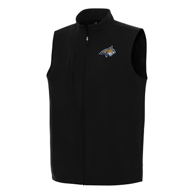 Men's Antigua Black Montana State Bobcats Regard Full-Zip Vest