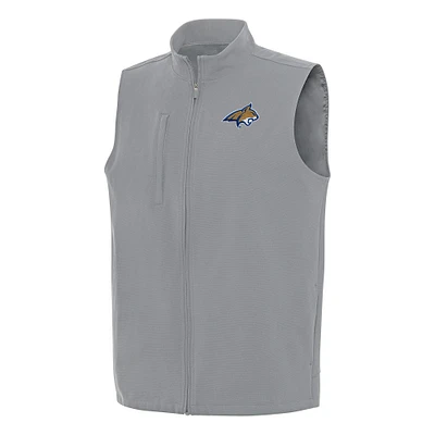 Men's Antigua Gray Montana State Bobcats Regard Full-Zip Vest