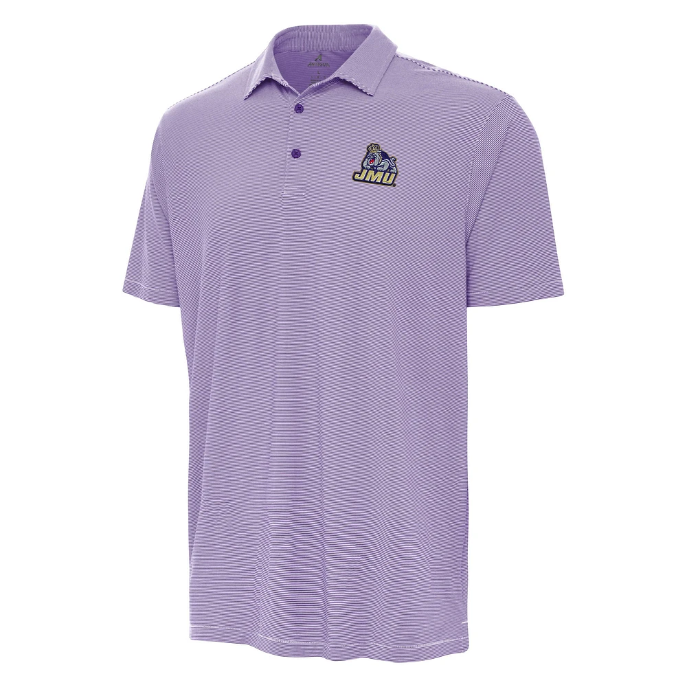 Men's Antigua Purple James Madison Dukes Twine Polo