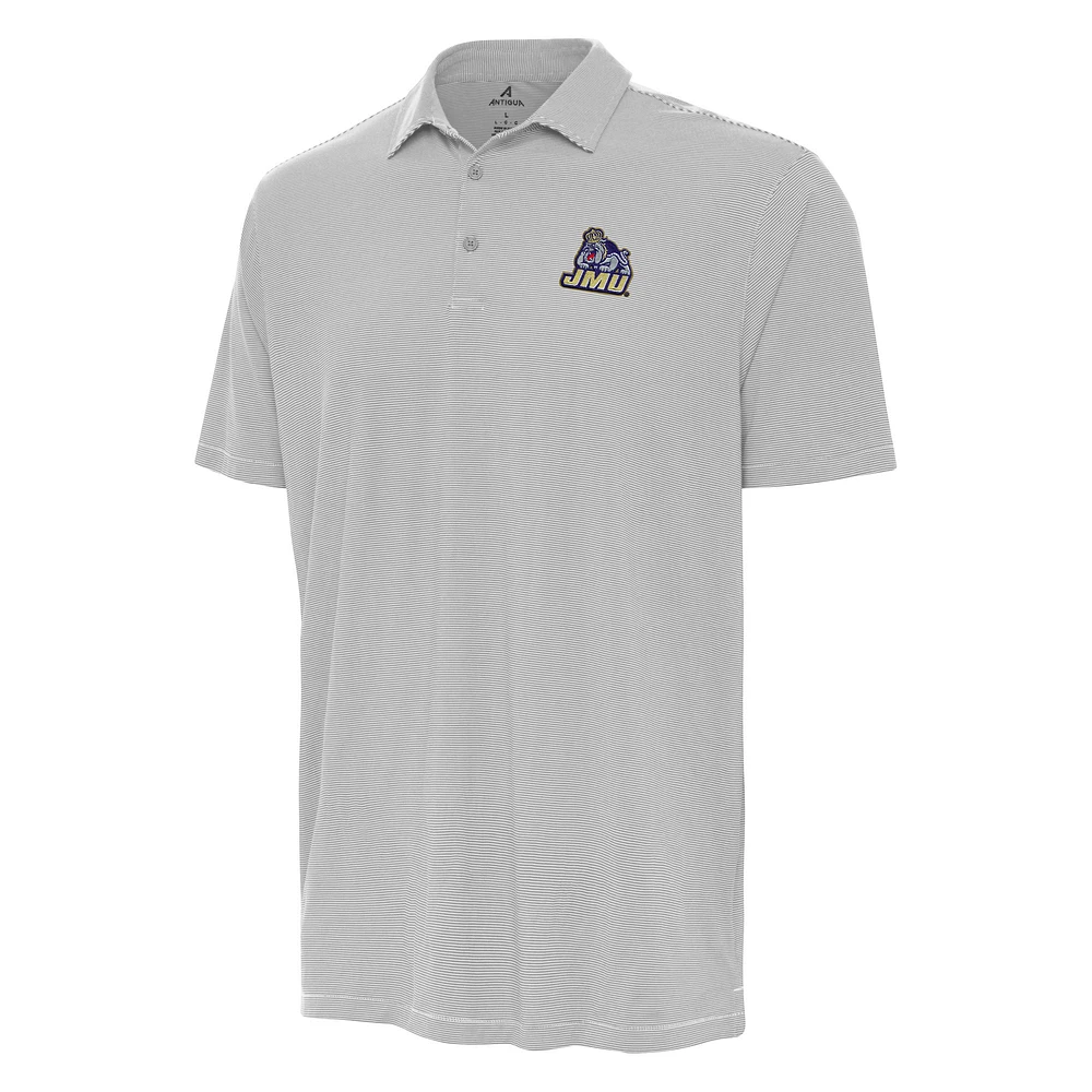 Men's Antigua Gray James Madison Dukes Twine Polo