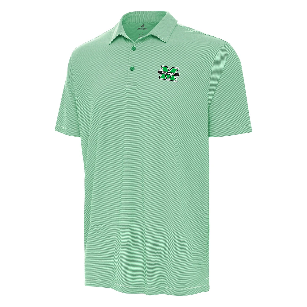 Men's Antigua Kelly Green Marshall Thundering Herd Twine Polo