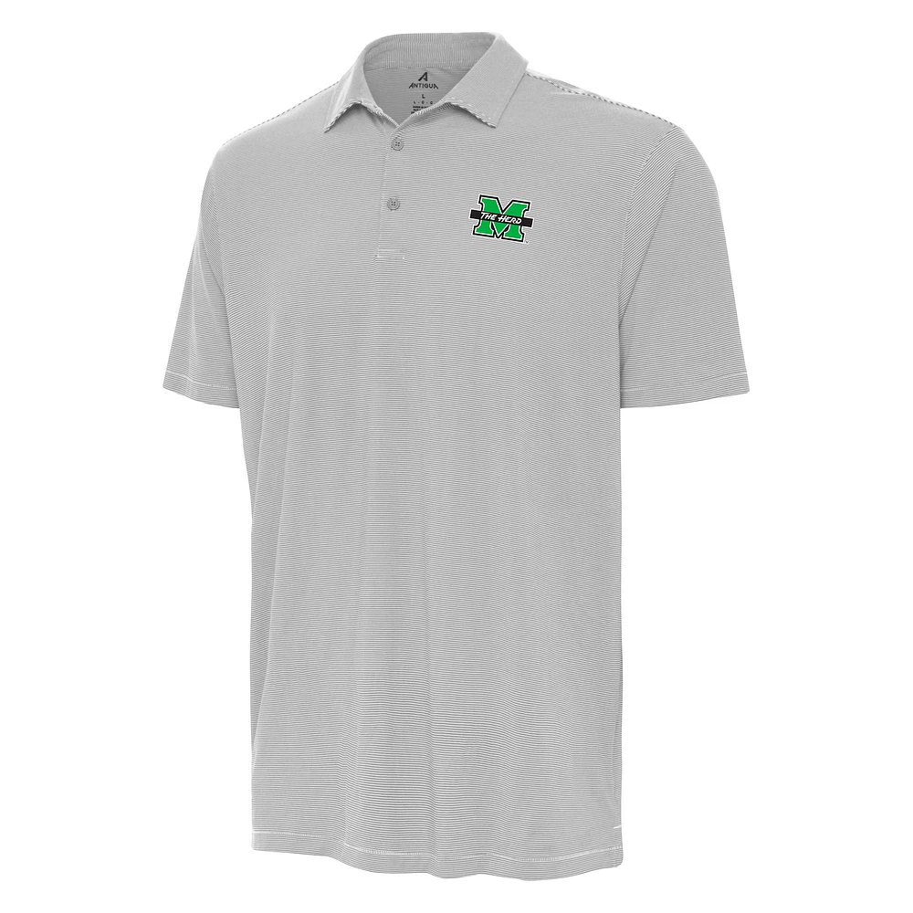 Men's Antigua Gray Marshall Thundering Herd Twine Polo