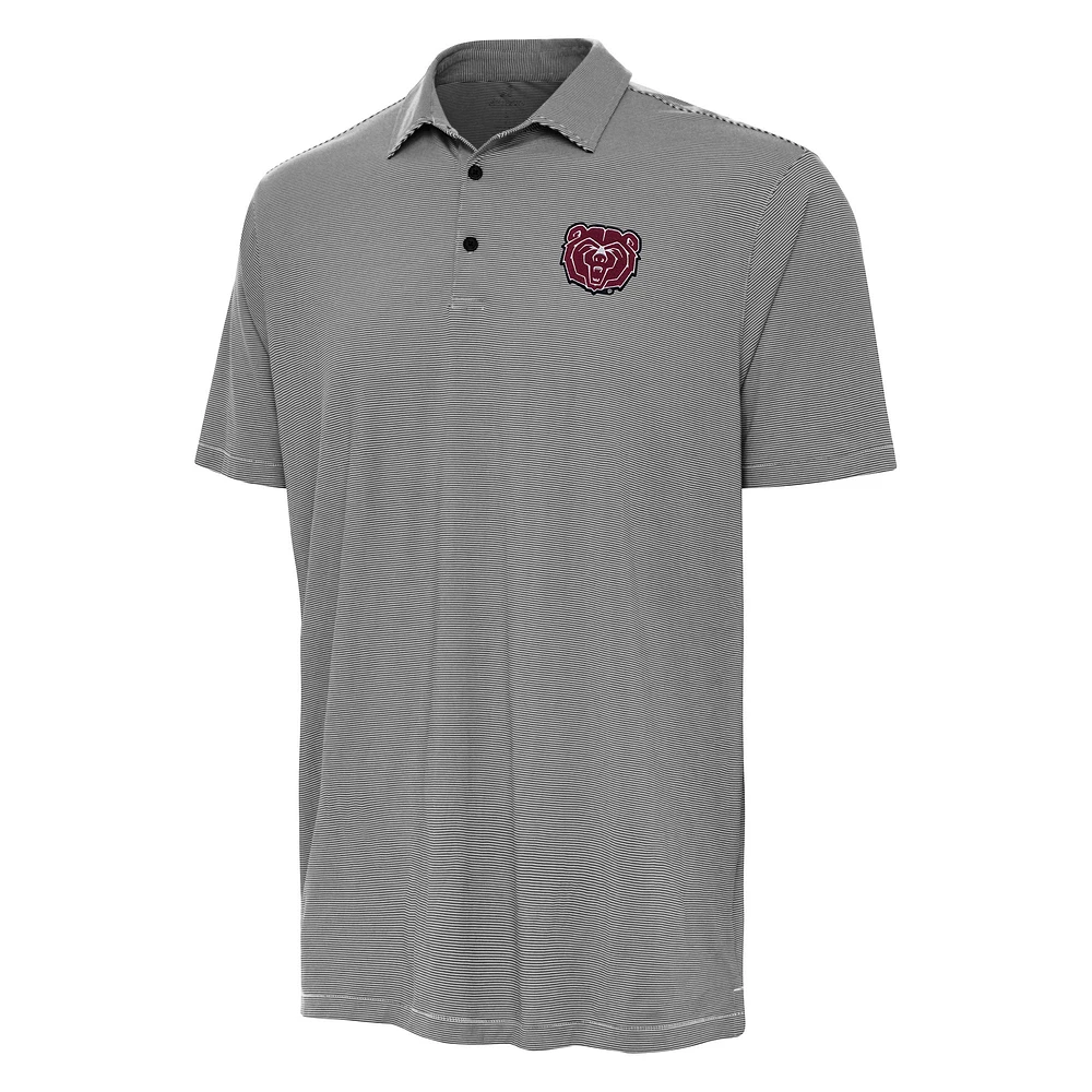Men's Antigua Black Missouri State University Bears Twine Polo
