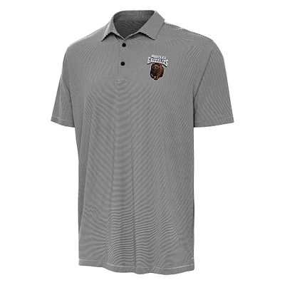 Men's Antigua Black Montana Grizzlies Twine Polo
