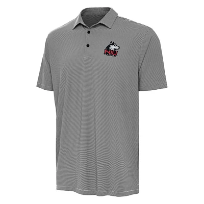 Men's Antigua Black Northern Illinois Huskies Twine Polo