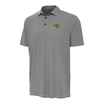 Men's Antigua Black NDSU Bison Twine Polo