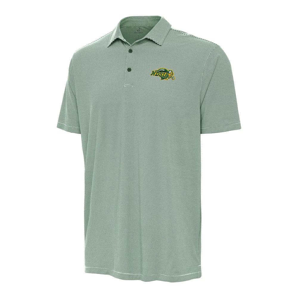 Men's Antigua Green NDSU Bison Twine Polo