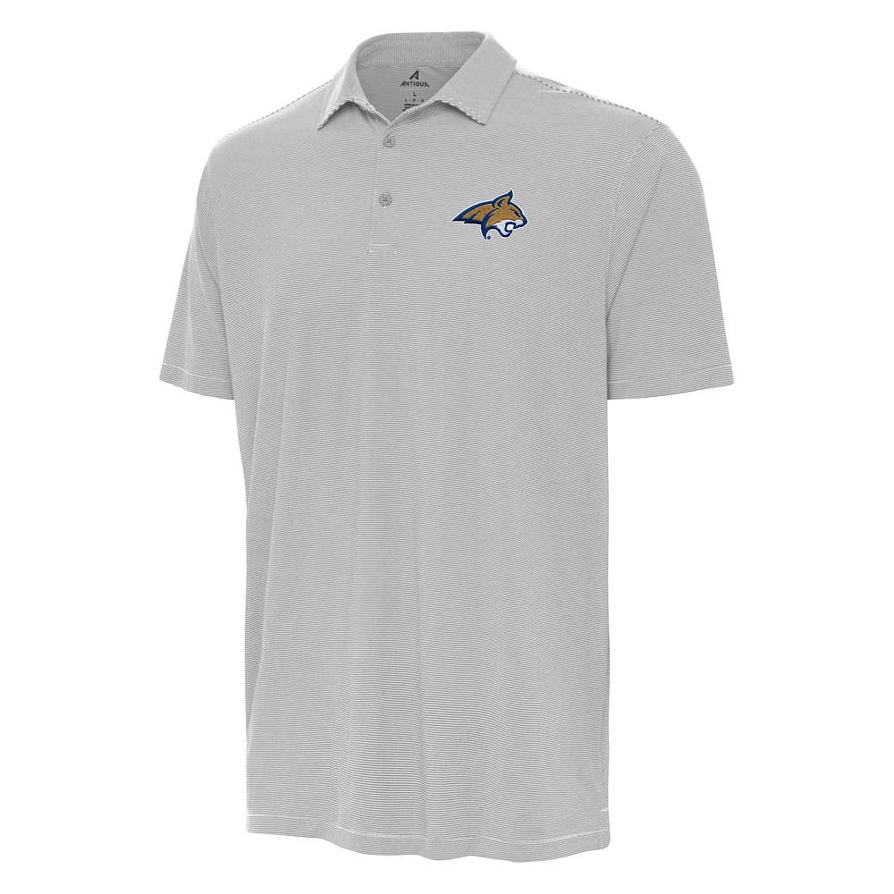 Men's Antigua Gray Montana State Bobcats Twine Polo