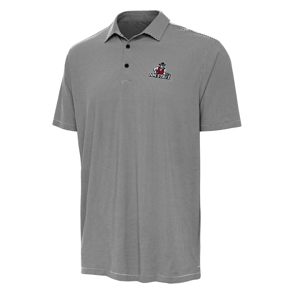 Men's Antigua Black New Mexico State Aggies Twine Polo