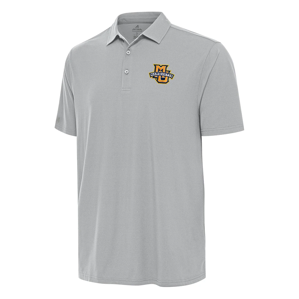 Men's Antigua Gray Marquette Golden Eagles Era Polo