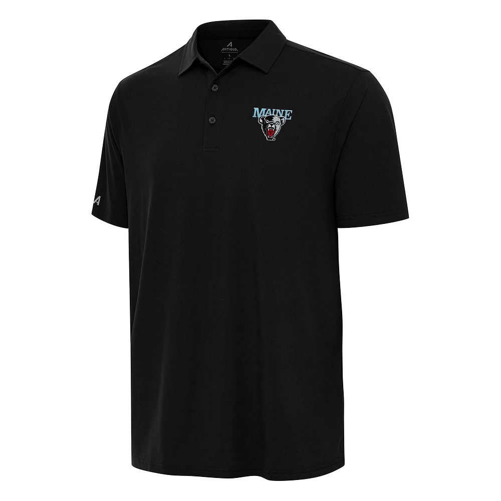 Men's Antigua Black Maine Bears Era Polo