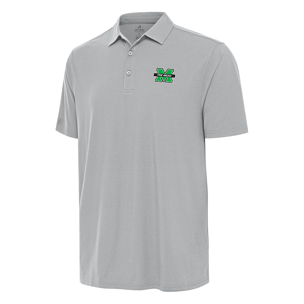 Men's Antigua Gray Marshall Thundering Herd Era Polo