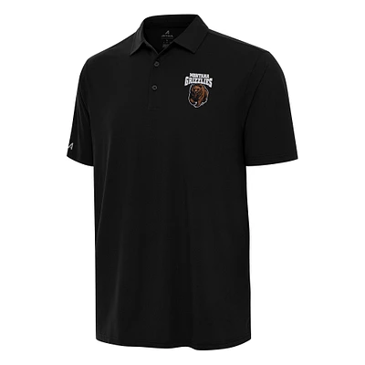 Men's Antigua Black Montana Grizzlies Era Polo