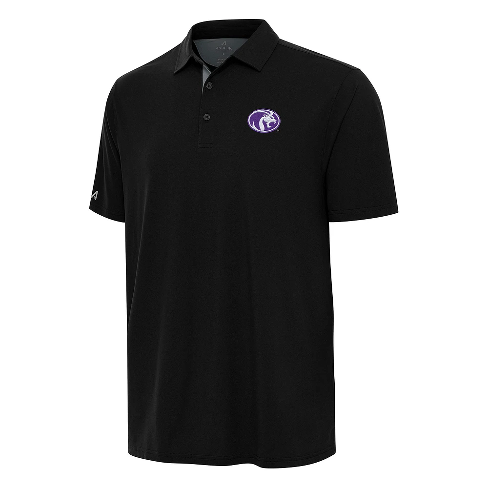 Men's Antigua Black/Gray North Alabama Lions Era Polo